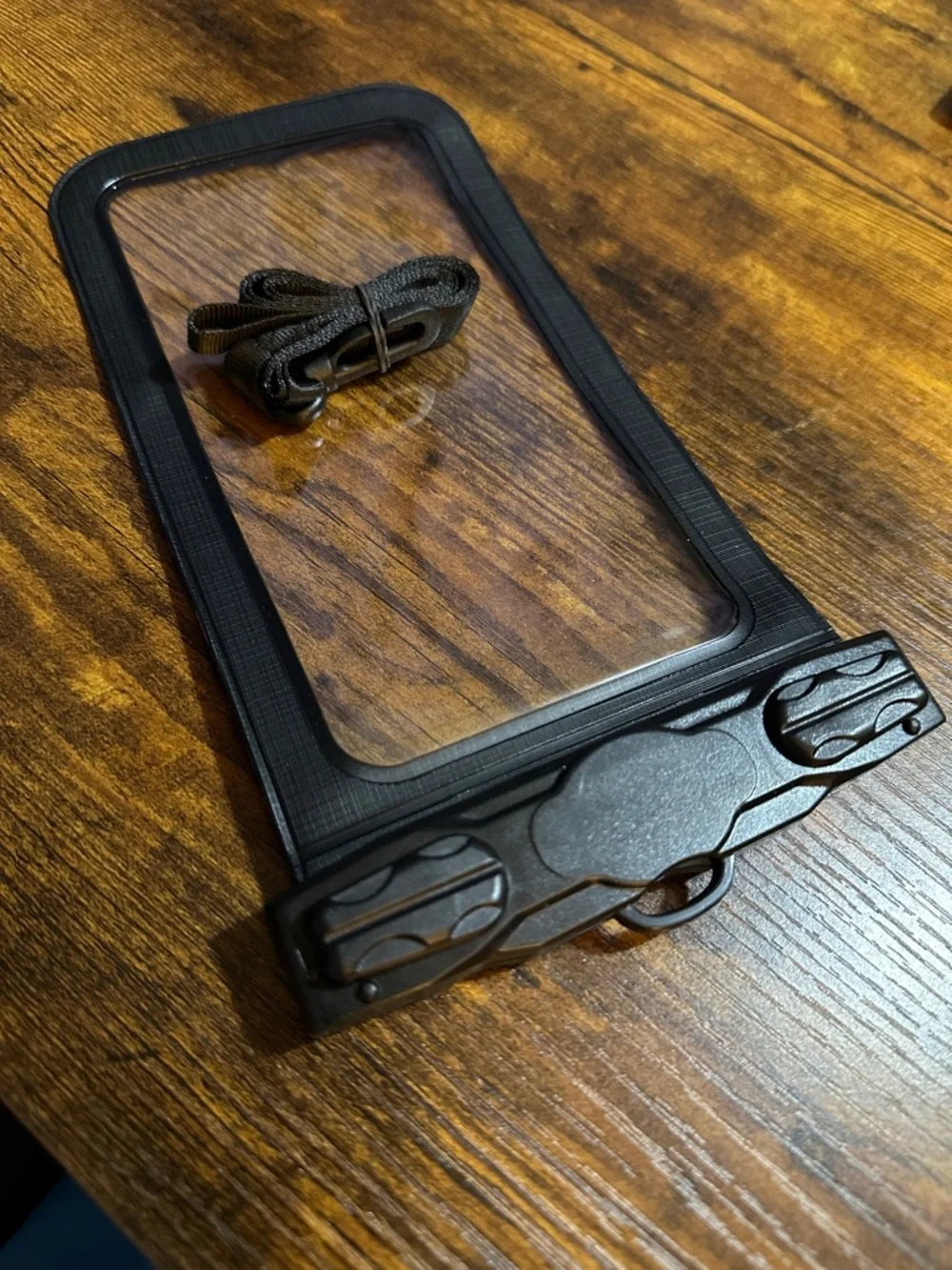 Universal Black Waterproof Phone Pouch with Lanyard